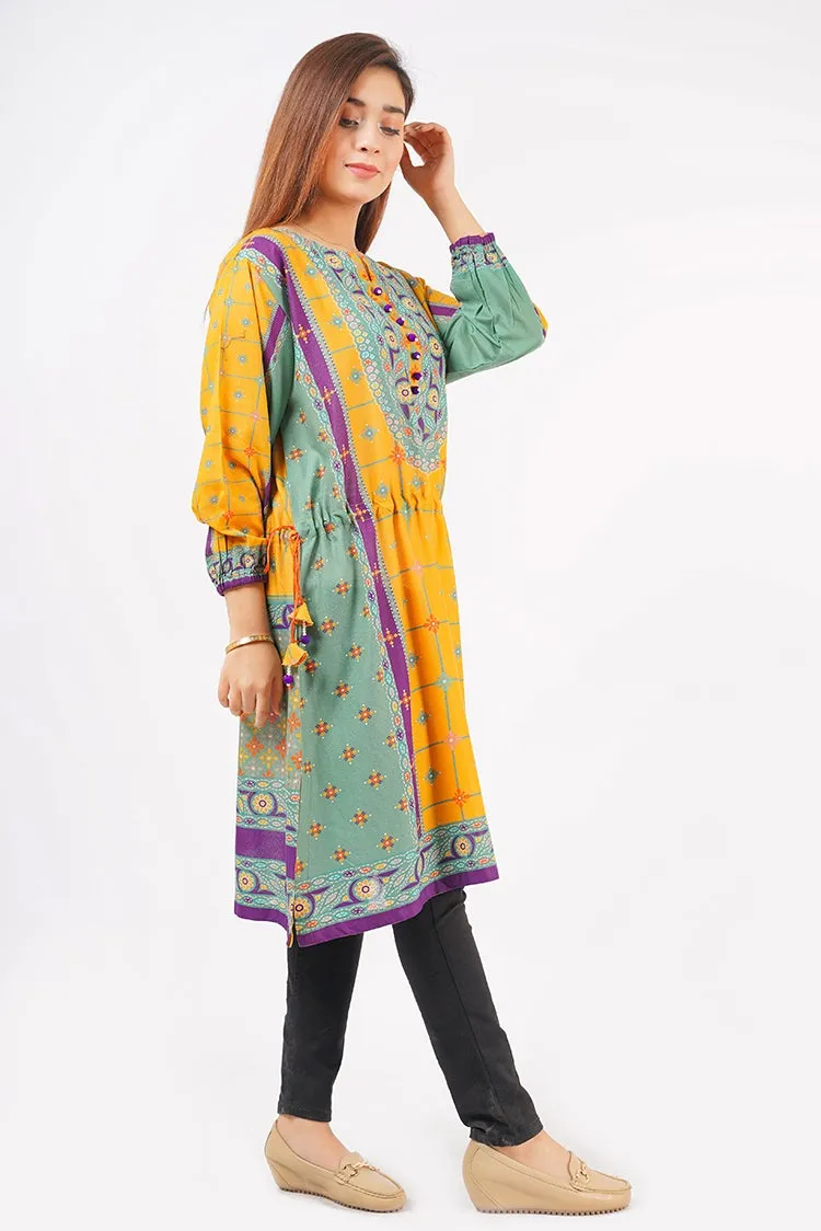 1-PC Kurti Stitched Karandi Suit