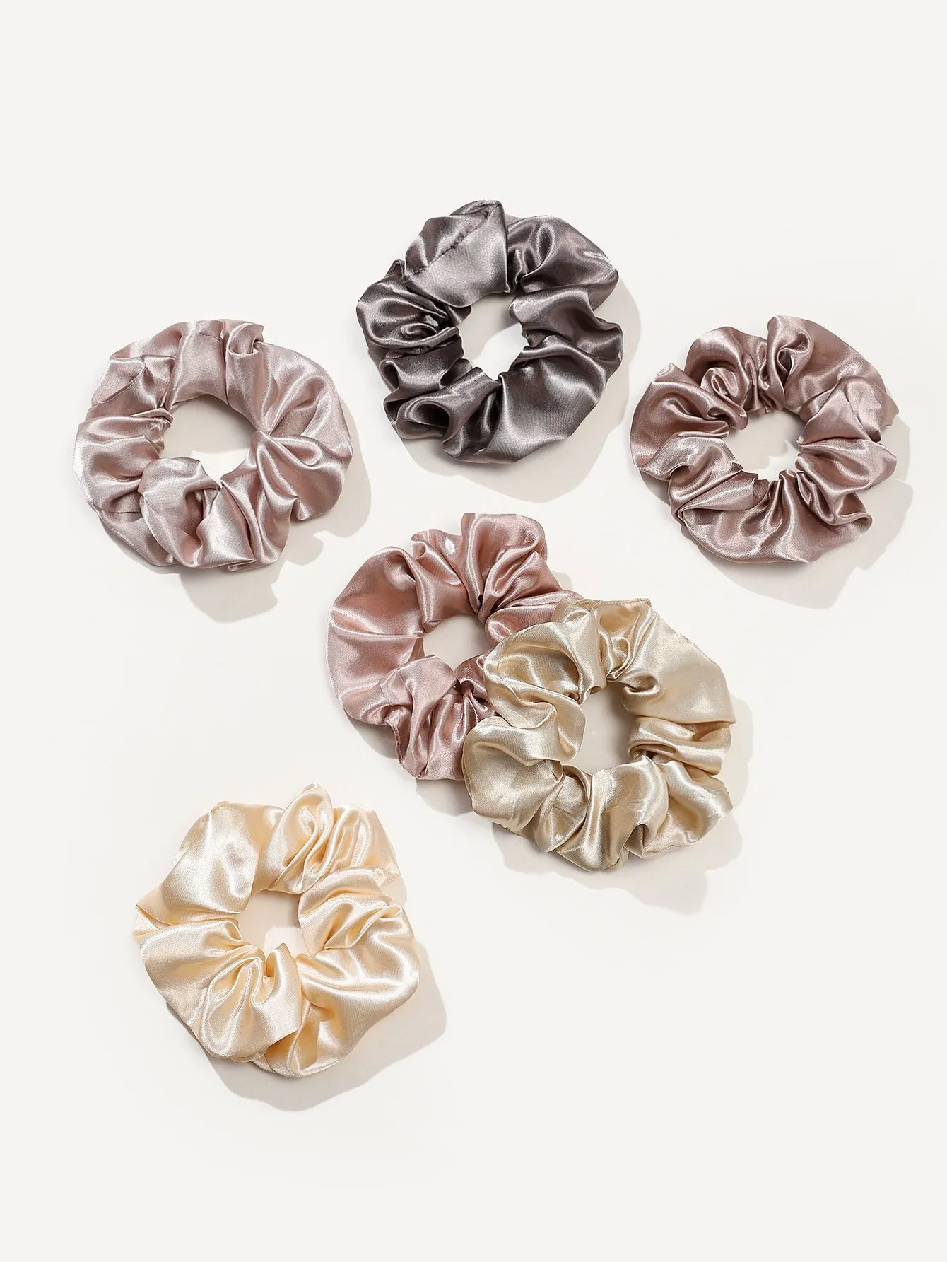 12pcs Plain Pleated Scrunchie