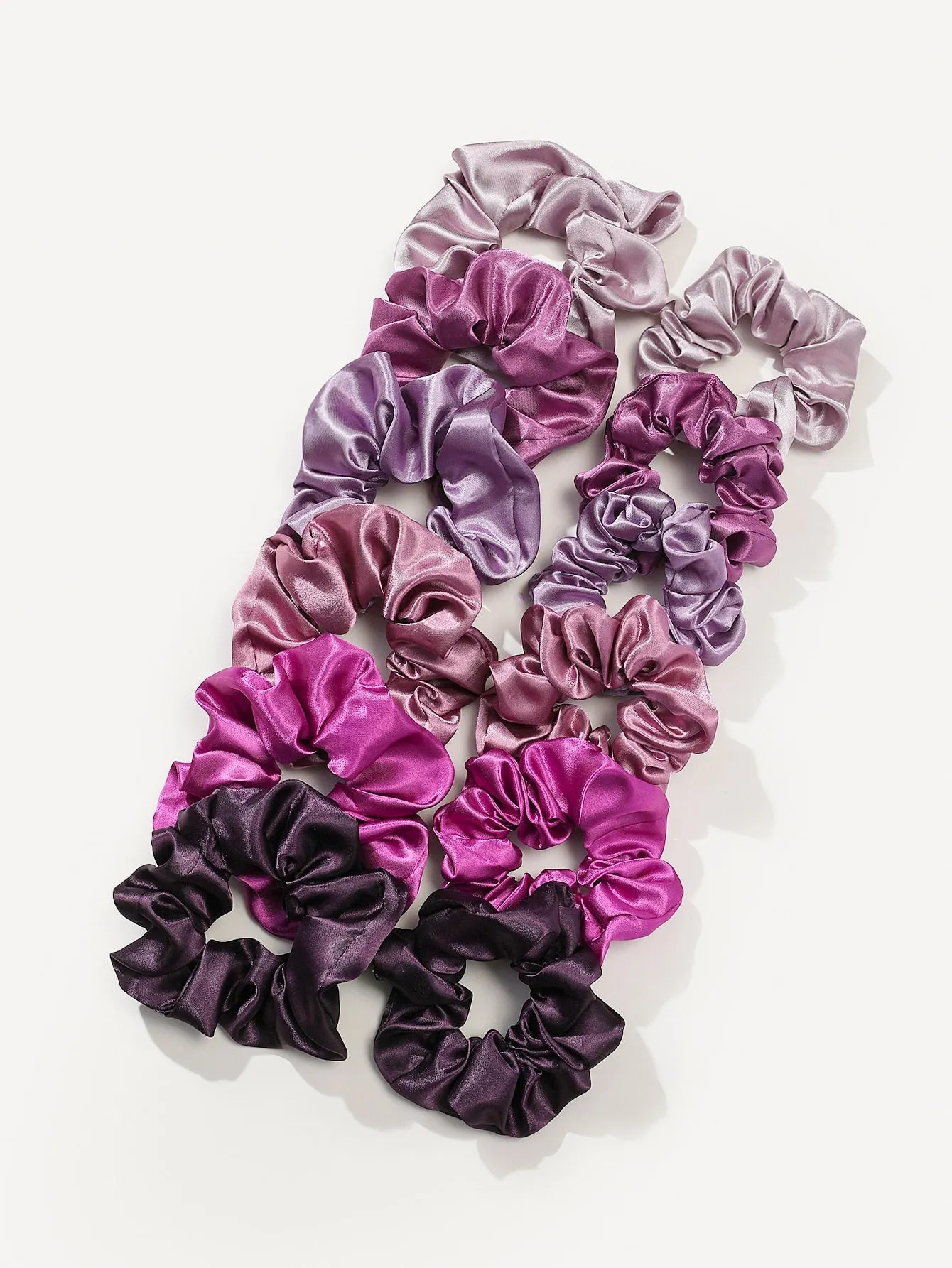 12pcs Plain Pleated Scrunchie