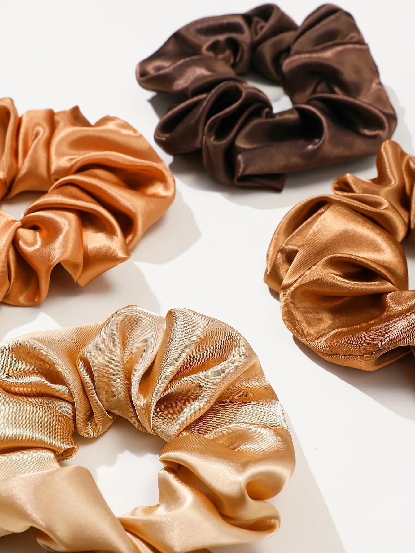 12pcs Plain Pleated Scrunchie