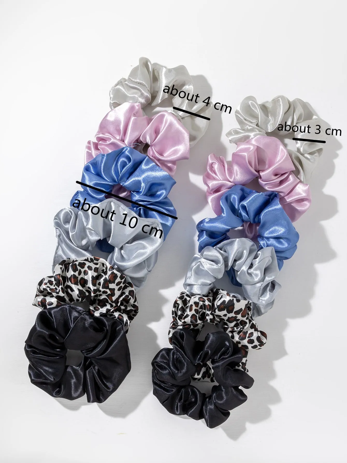 12pcs Plain Pleated Scrunchie