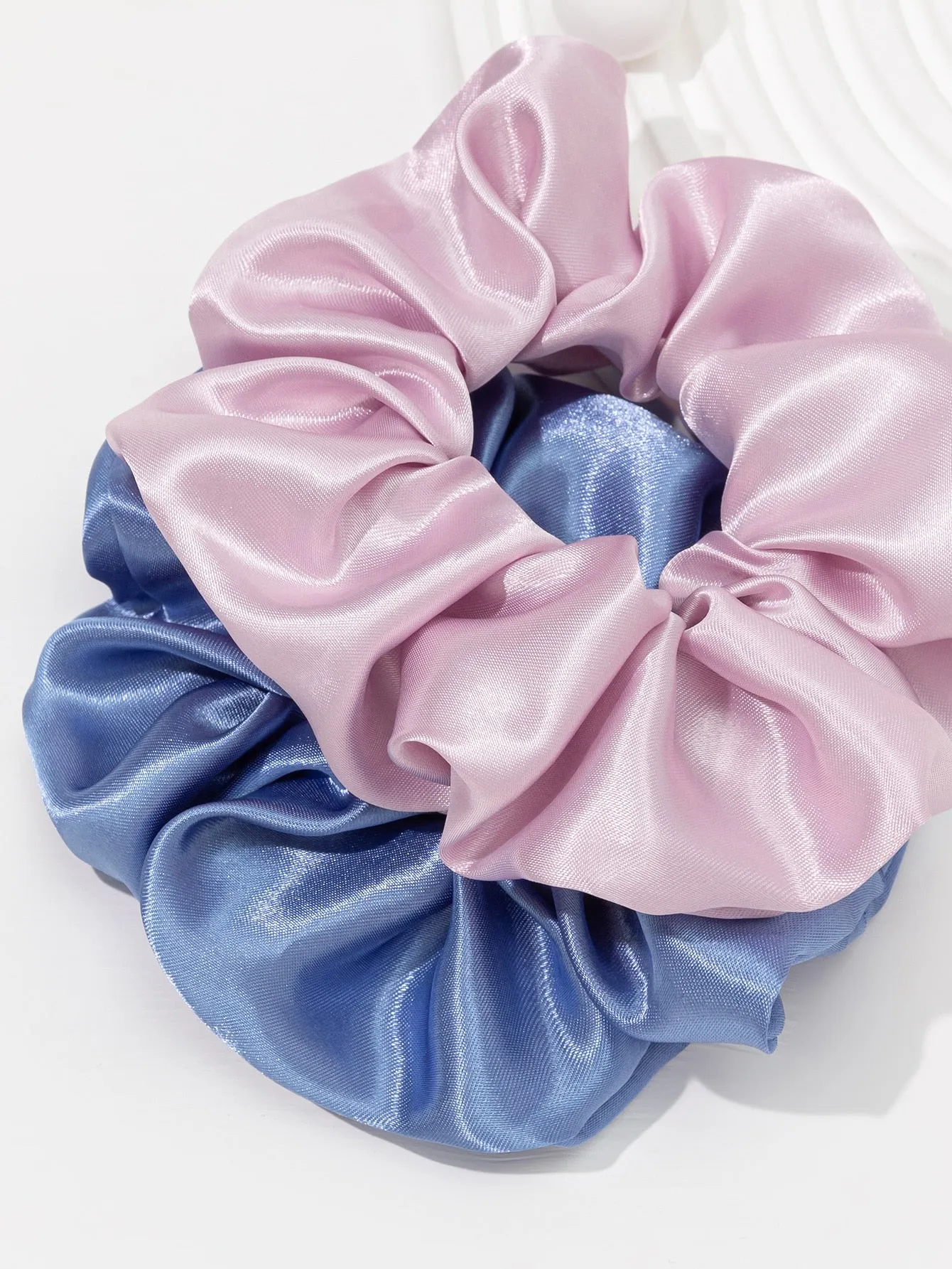 12pcs Plain Pleated Scrunchie