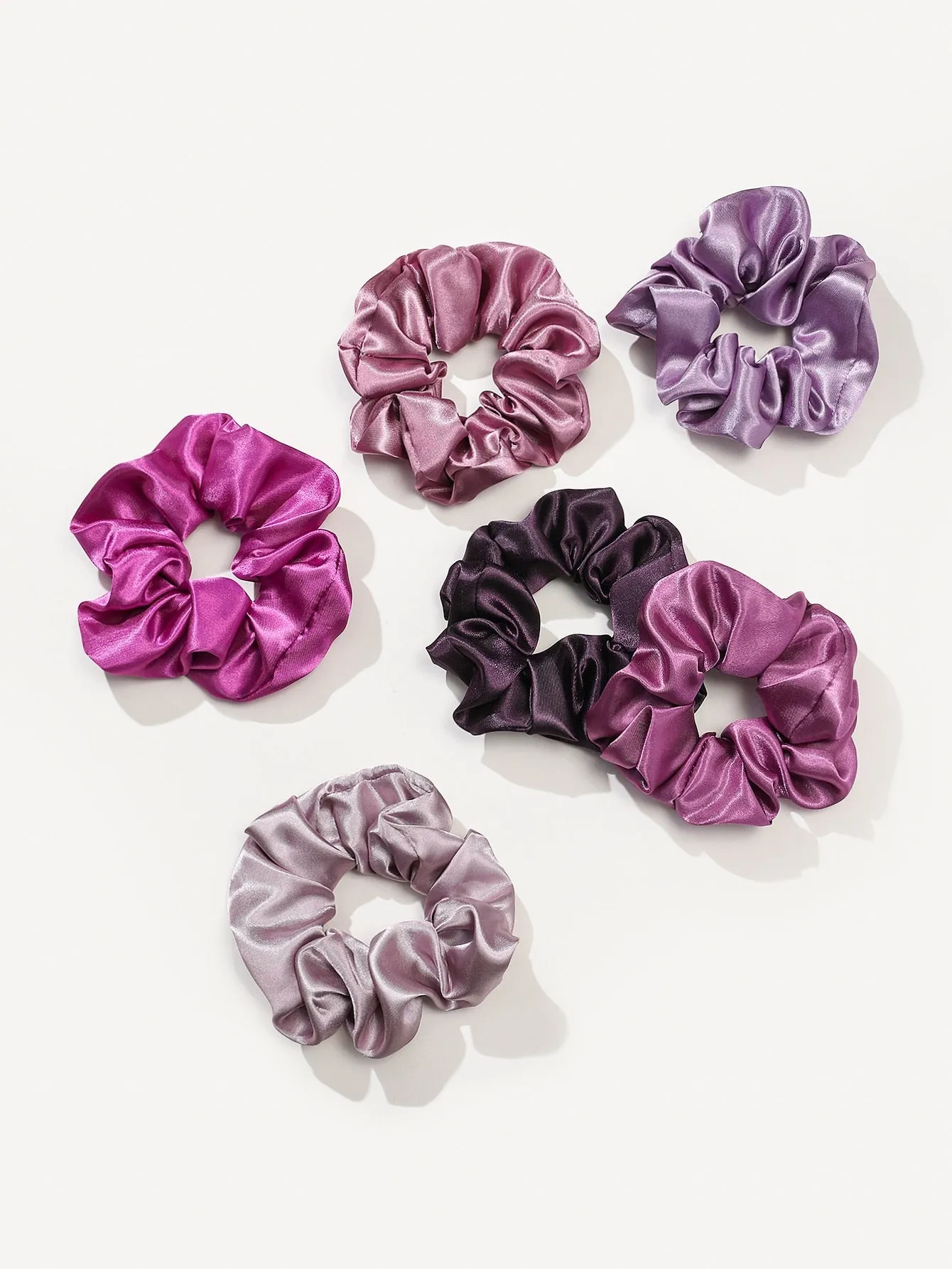 12pcs Plain Pleated Scrunchie