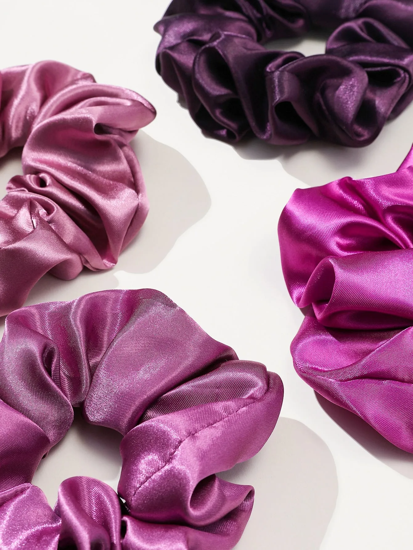 12pcs Plain Pleated Scrunchie