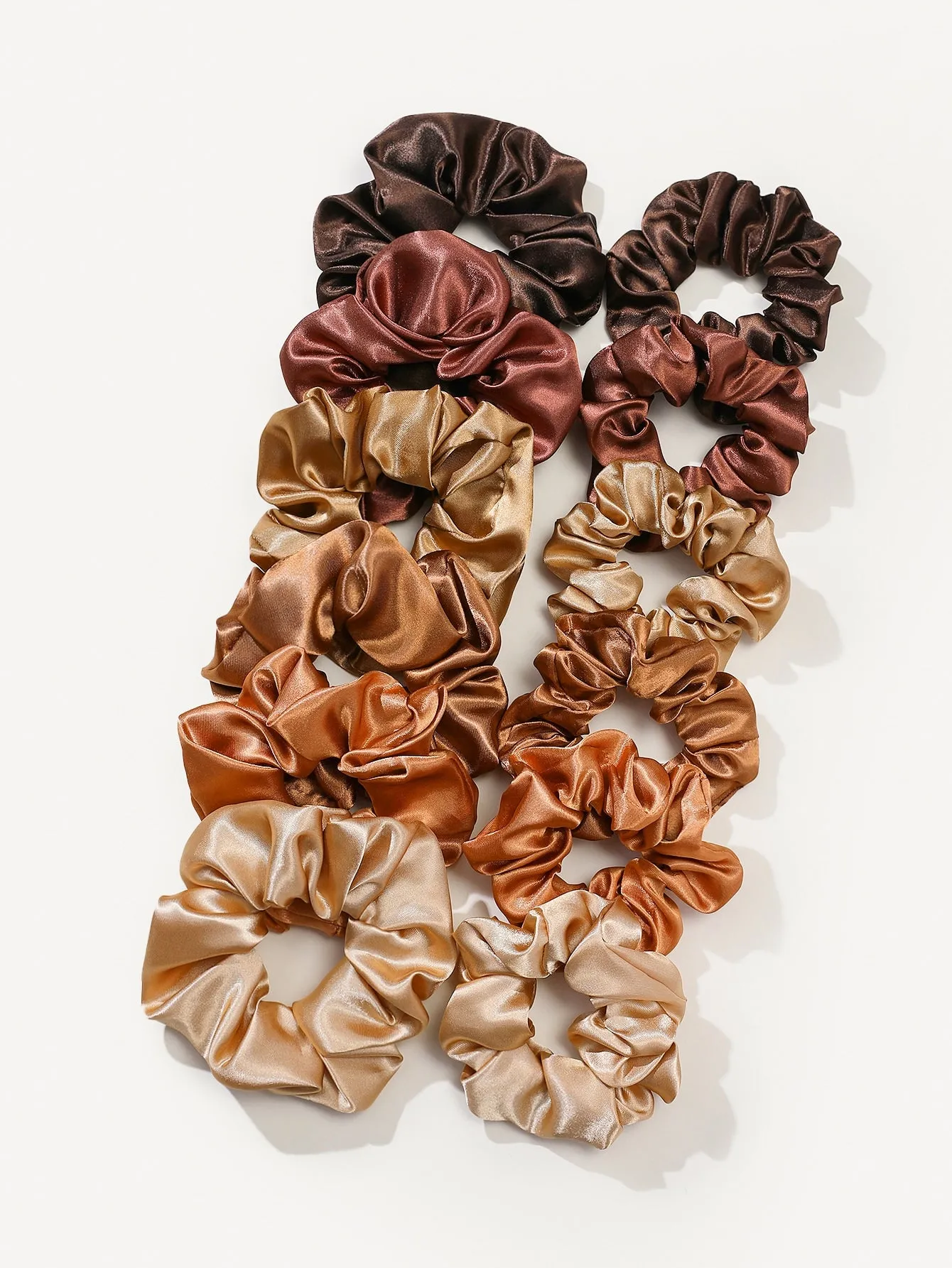 12pcs Plain Pleated Scrunchie