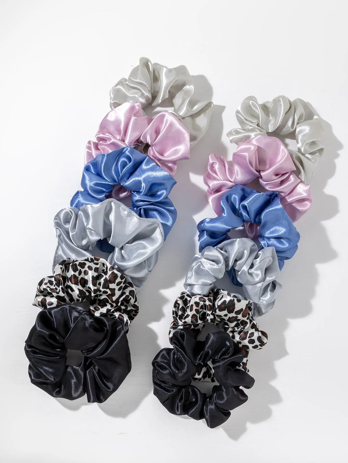 12pcs Plain Pleated Scrunchie