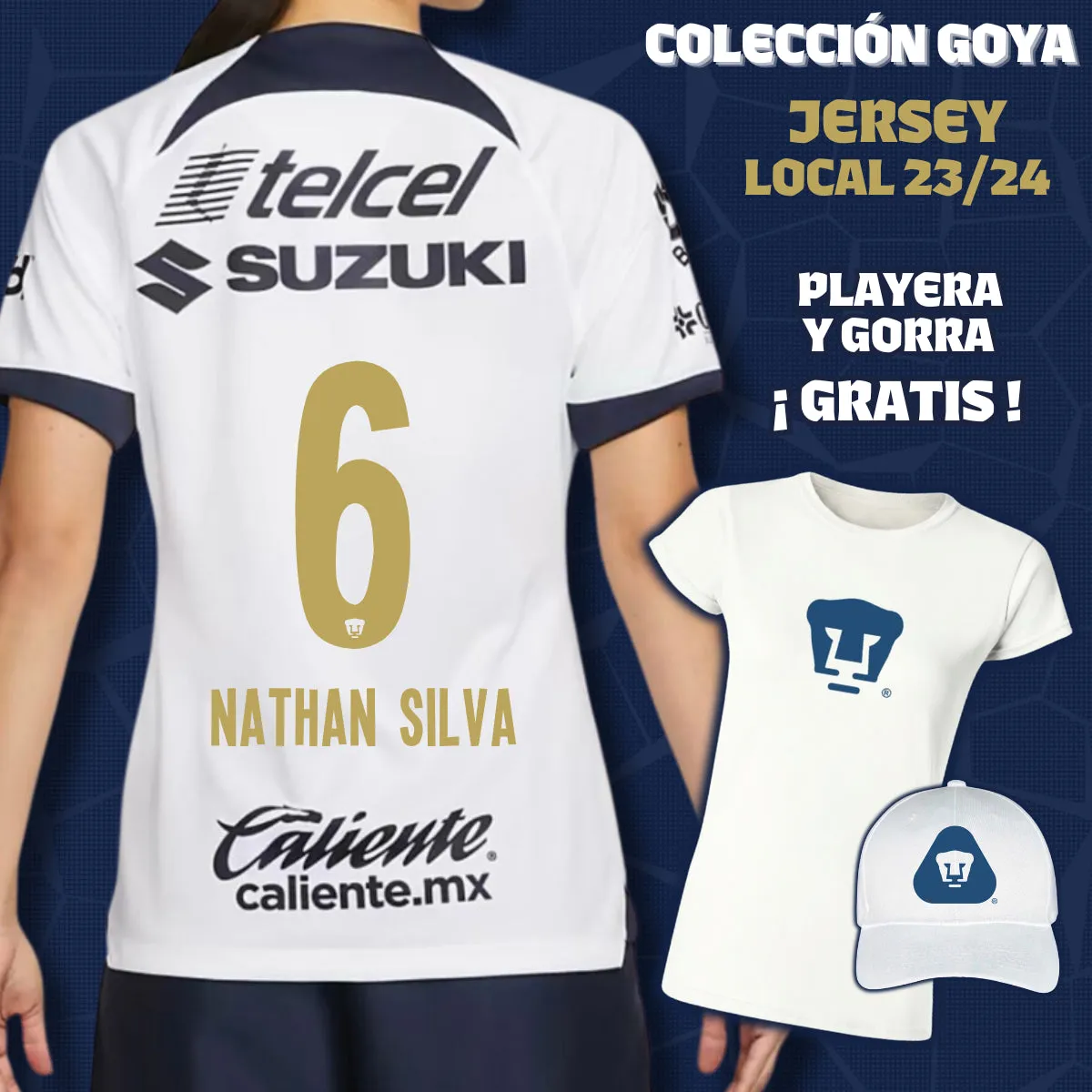 6 Nathanael Da Silva - Colección Goya Mujer - Jersey Local   Playera y Gorra de Regalo