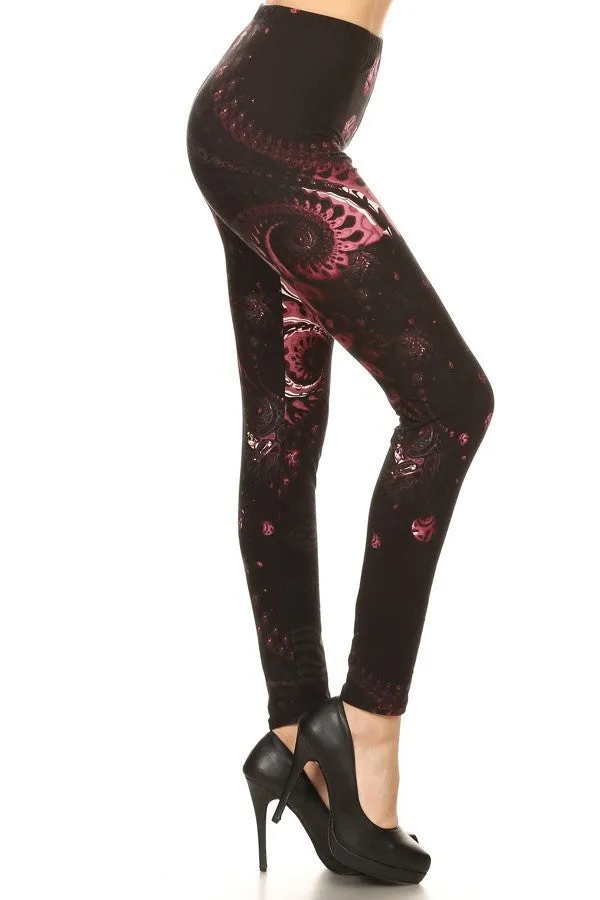 Abstrack Tentacle Print Leggings