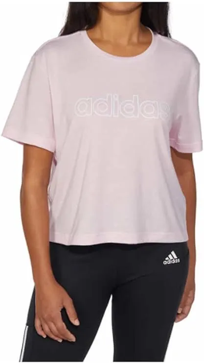 Adidas Women's Primegreen Aeroready Logo Crop Tee