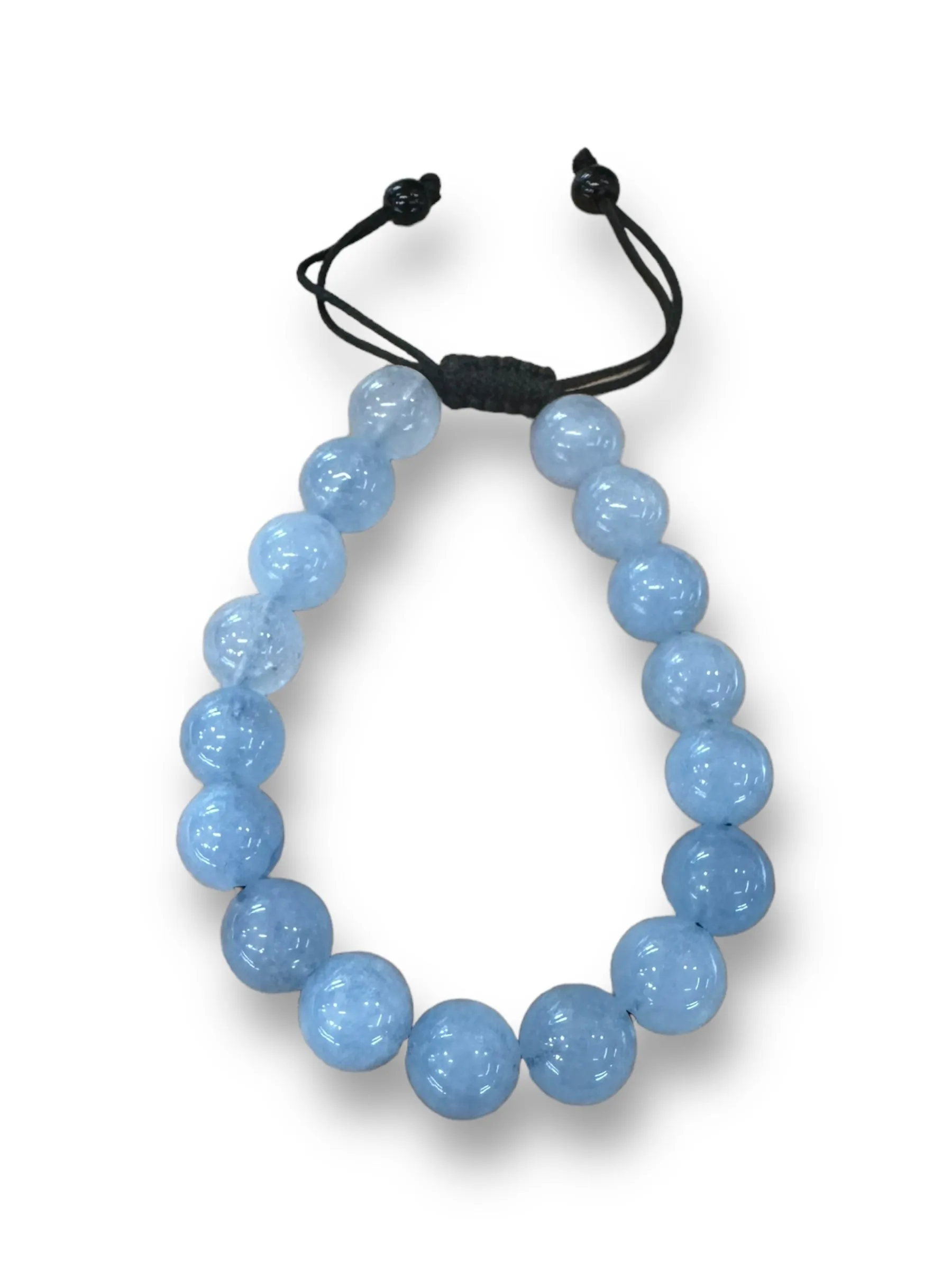 Adjustable Aquamarine Mala Bracelet