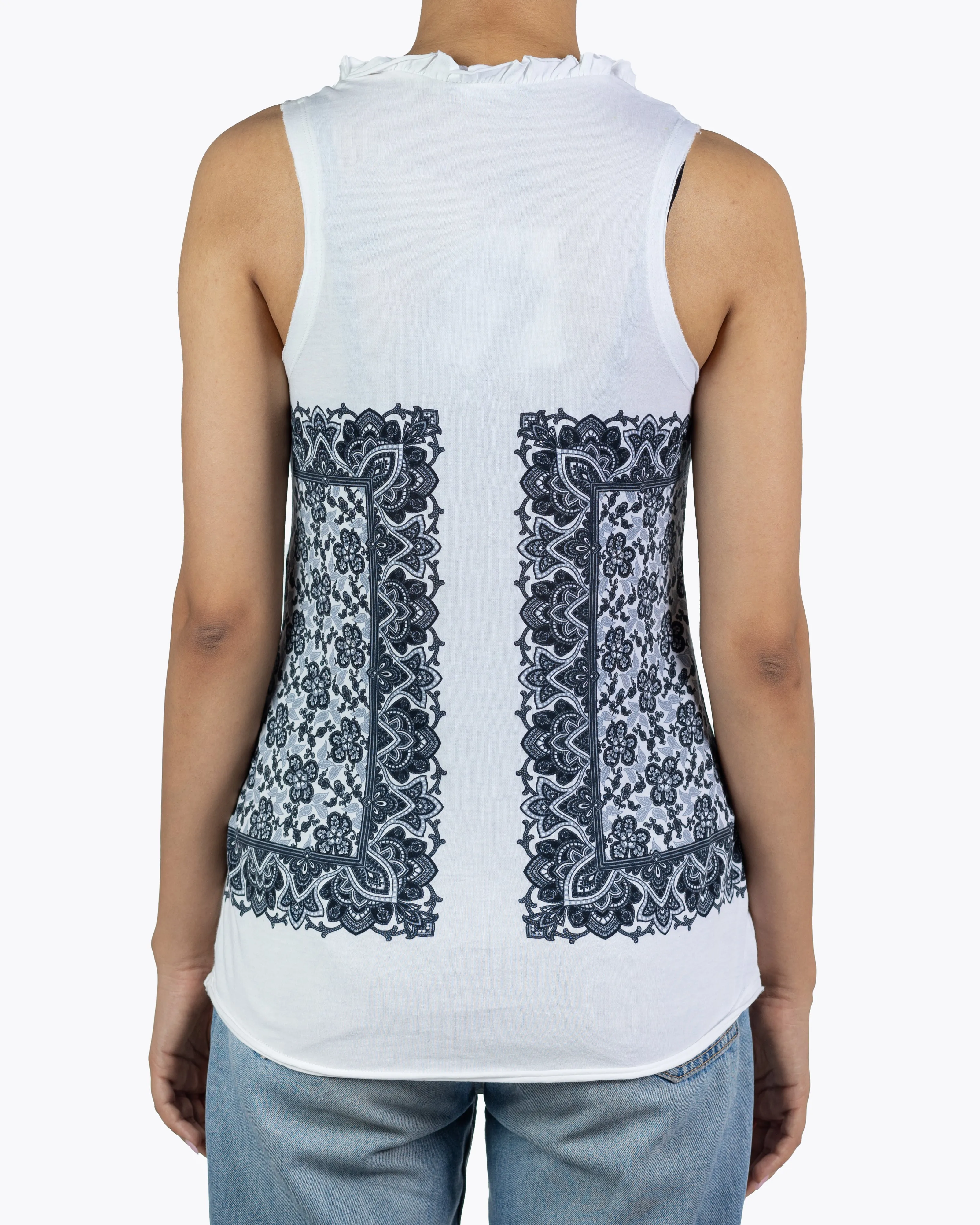 ALEXENDER MCQUEEN PAISLEY PRINT SLEEVLESS TEE