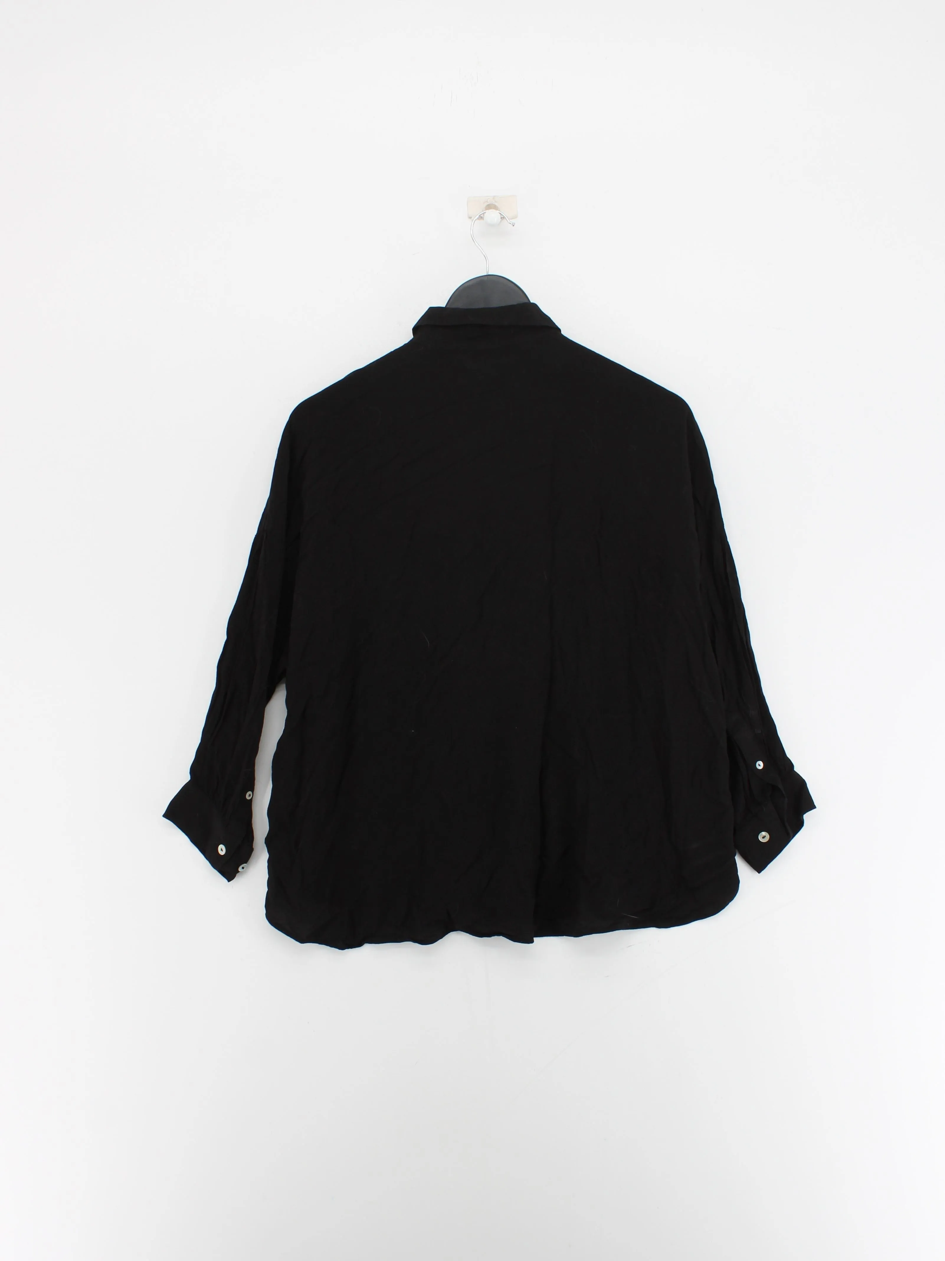 & Other Stories Women's Blouse UK 10 Black 100% Viscose