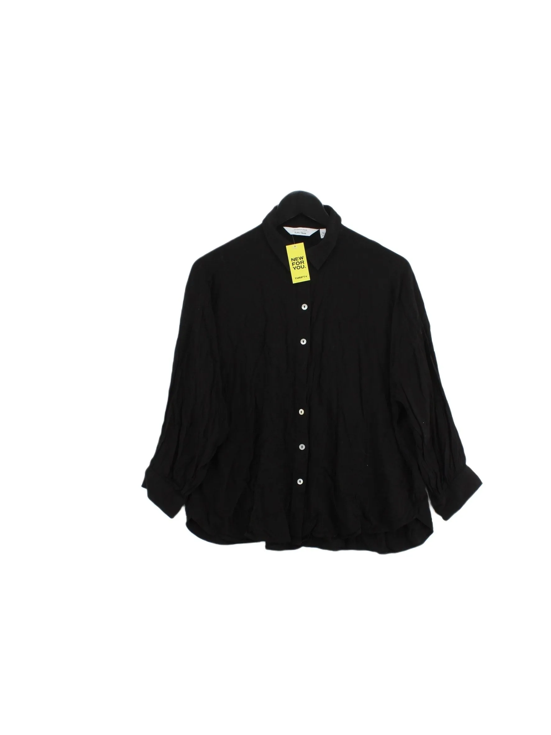 & Other Stories Women's Blouse UK 10 Black 100% Viscose