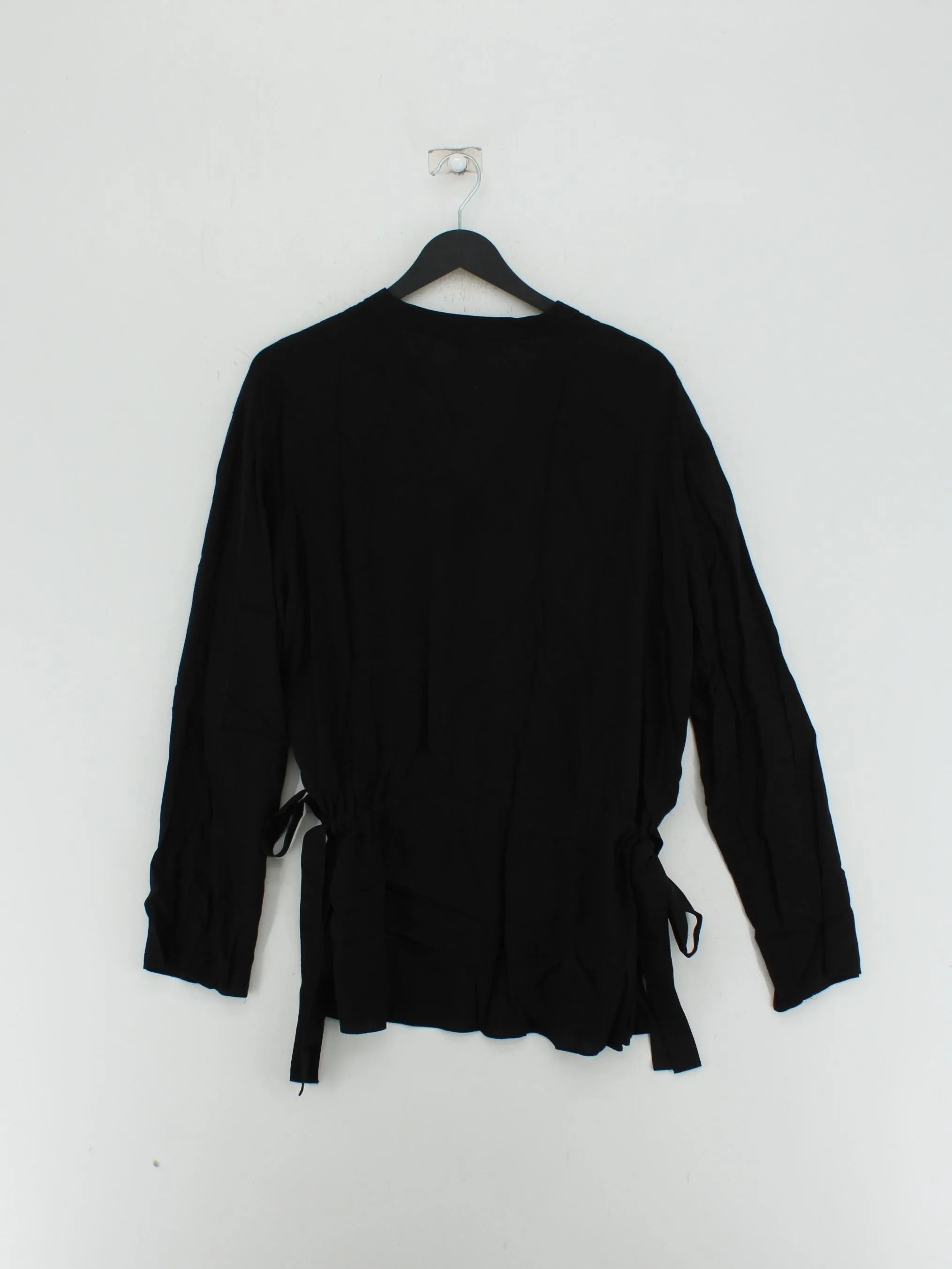 & Other Stories Women's Blouse UK 10 Black 100% Viscose