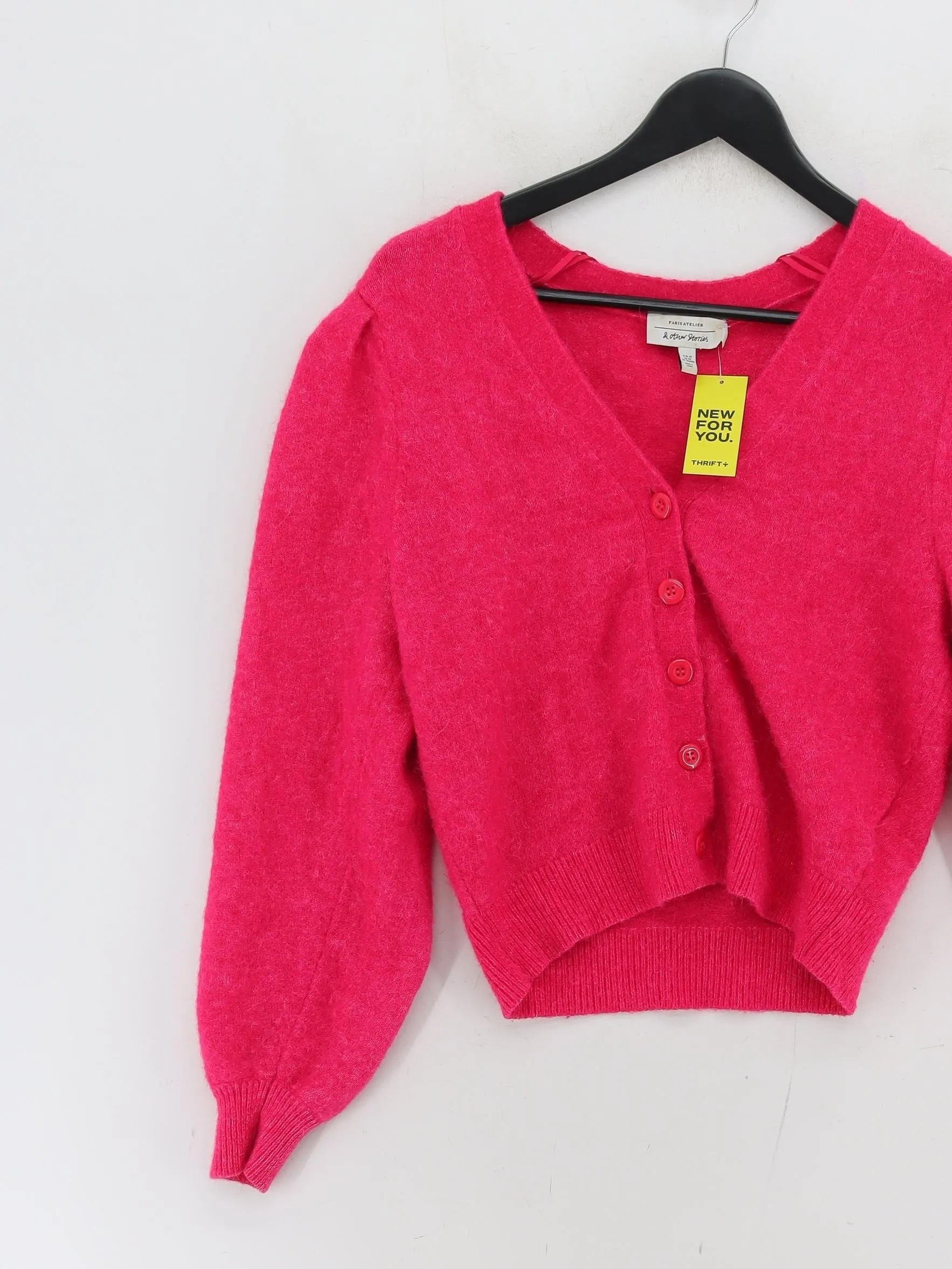 & Other Stories Women's Cardigan XS Pink Polyamide with Elastane, Viscose, Wool