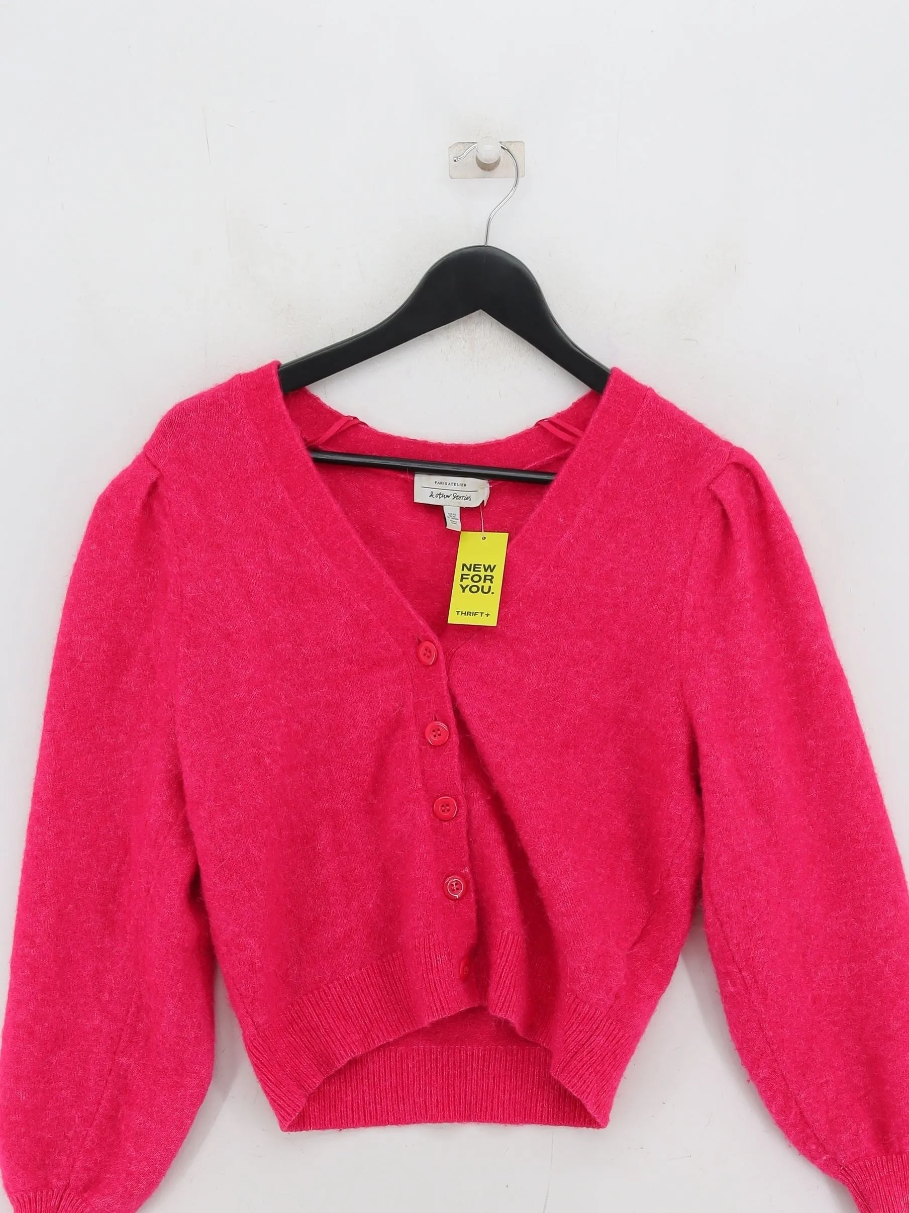 & Other Stories Women's Cardigan XS Pink Polyamide with Elastane, Viscose, Wool