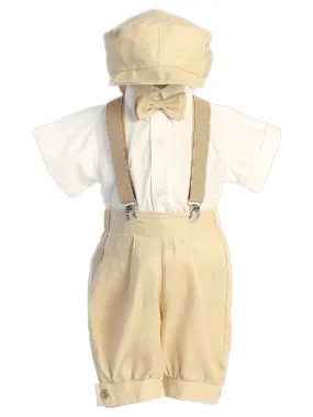 Baby Boys Champagne Suspender Shorts Baptism Outfit 6-24 Months