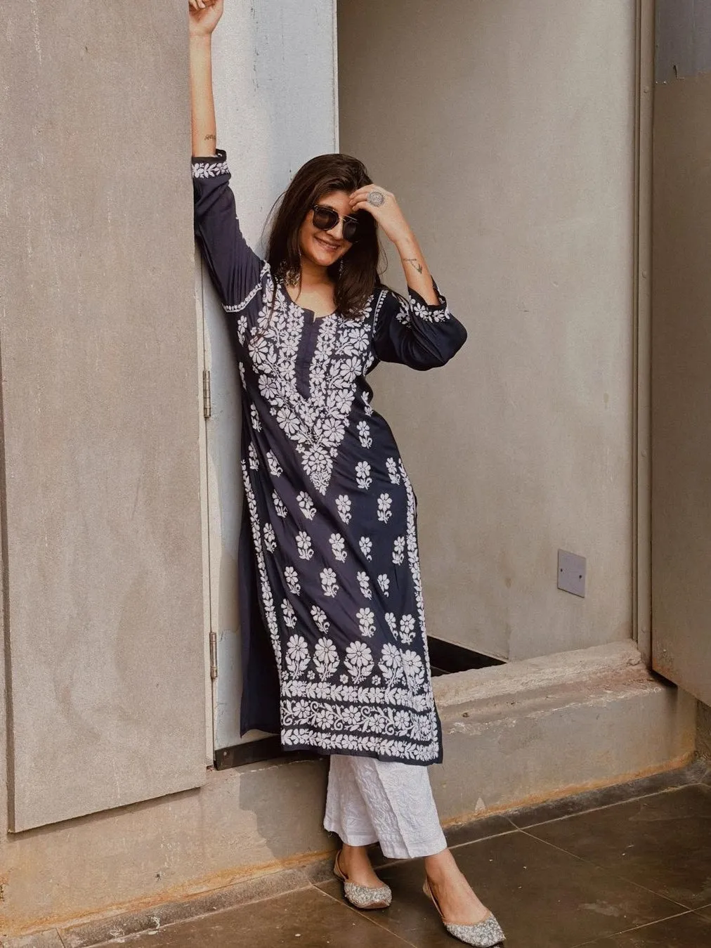 Bela Premium Chikankari Modal Kurti