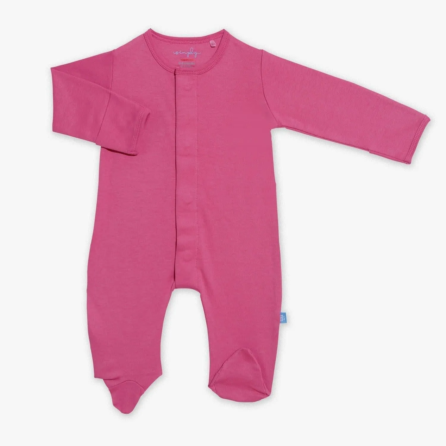 berry wine organic cotton magnetic footie