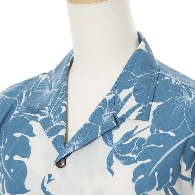 Blue Hibiscus Hawaiian Shirt | Blue