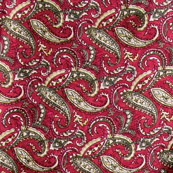 Borderless Paisley Silk Scarf 20"