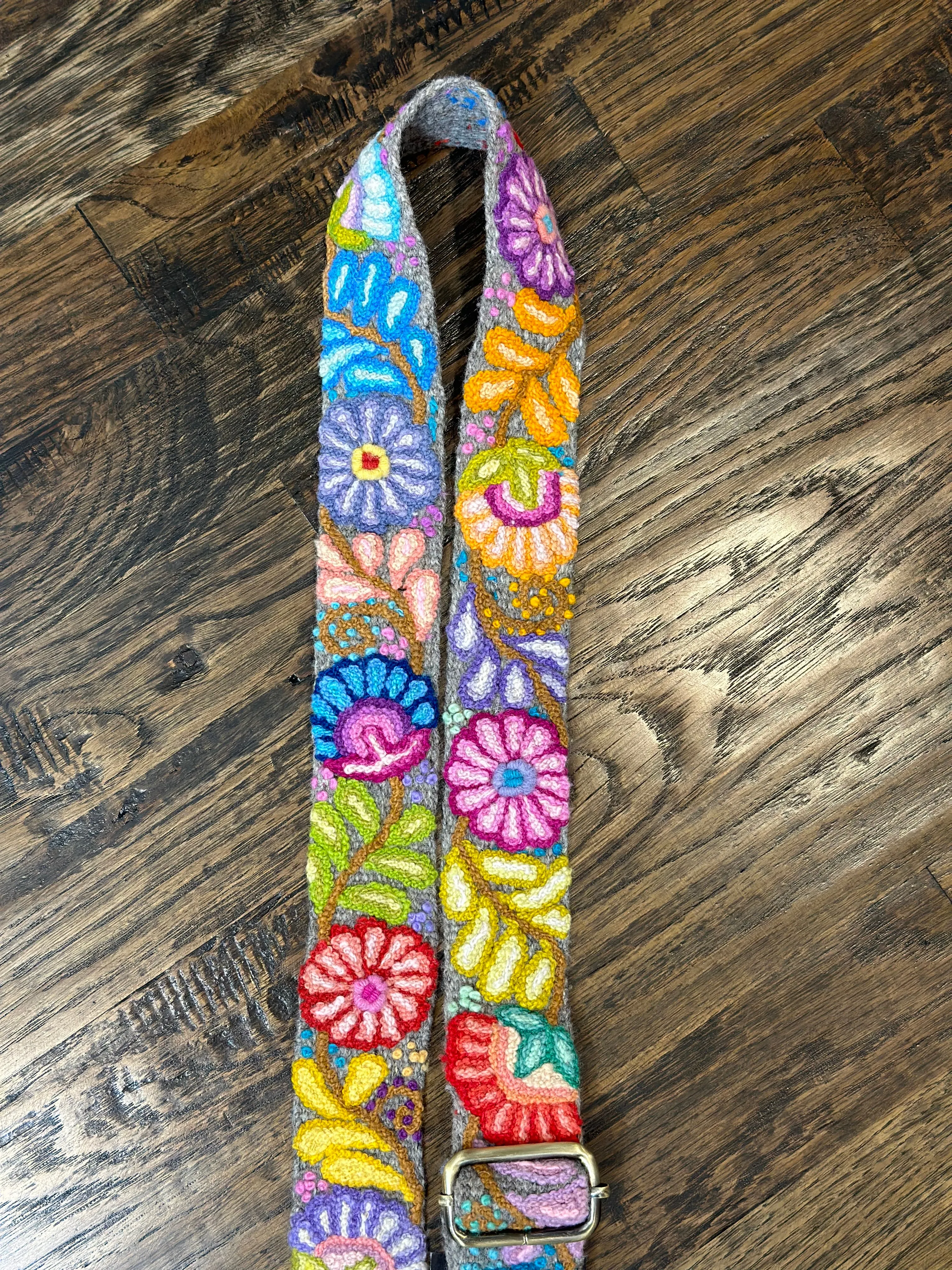 Bright Adjustable Hand Embroidered Strap