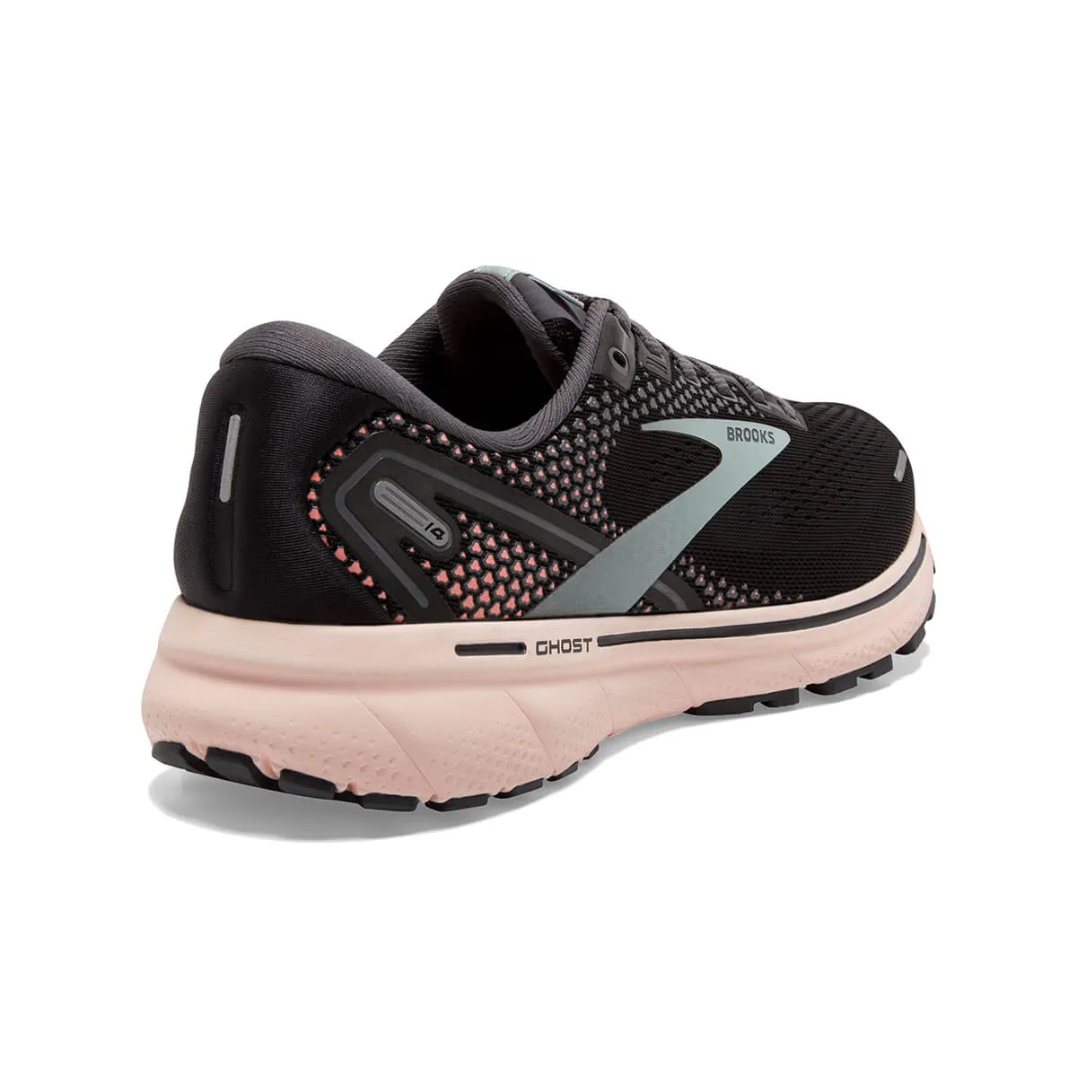 Brooks Ghost 14 Womens | Black/pearl/peach