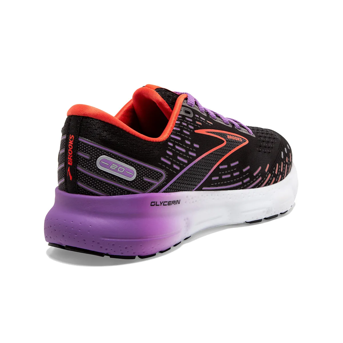 Brooks Glycerin 20 Womens | Black/bellflower/fiesta