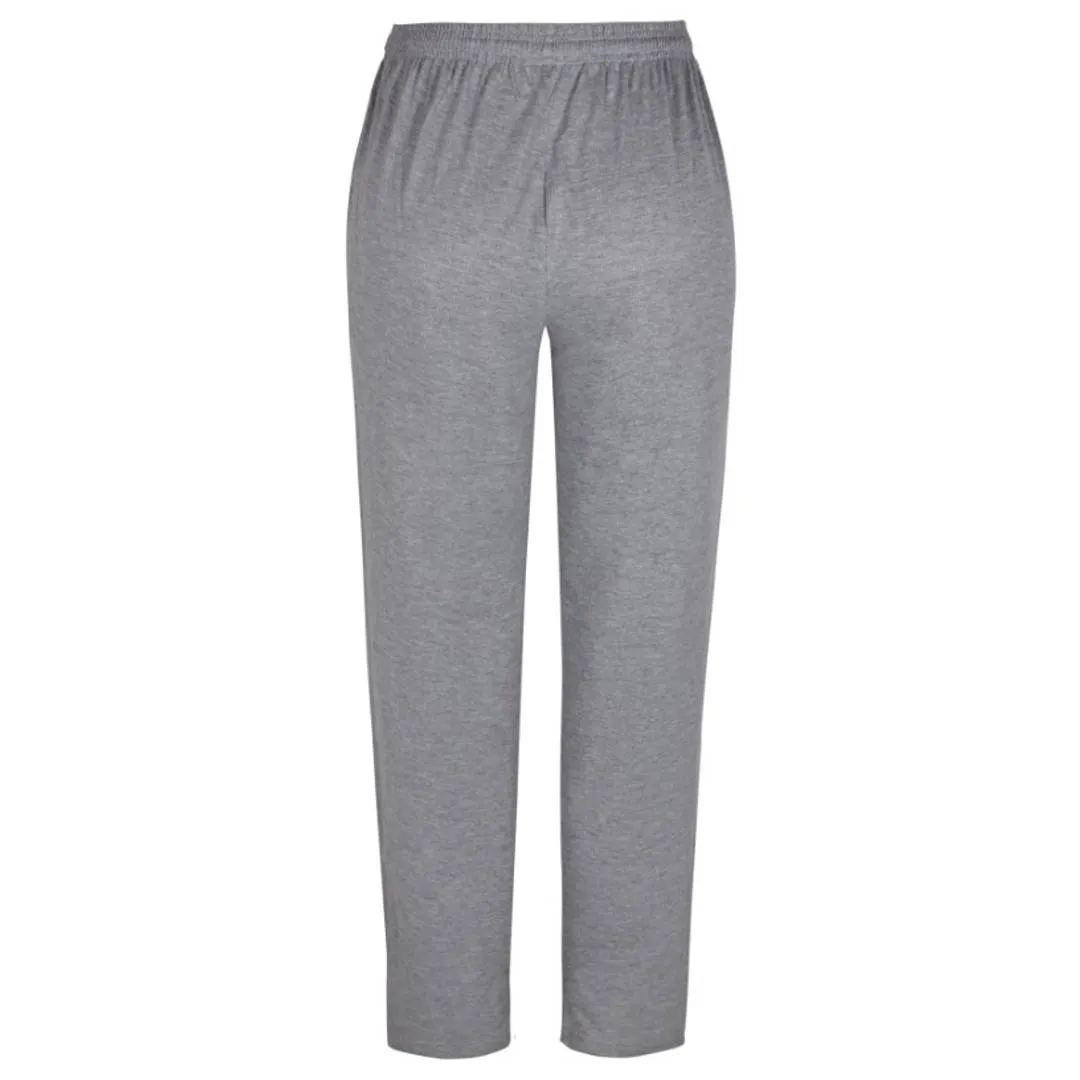 Comfy Grey Cotton Hosiery Regular Fit Solid Casual Trackpant For Men