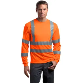 CornerStone Hi-Vis Long-Sleeve Shirt, ANSI 107 Class 3 - Snag-Resistant