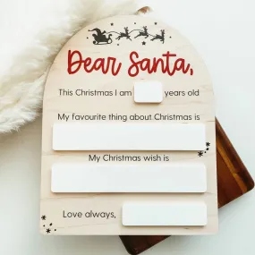 Dear Santa Dry Erase Christmas Sign (SALE)