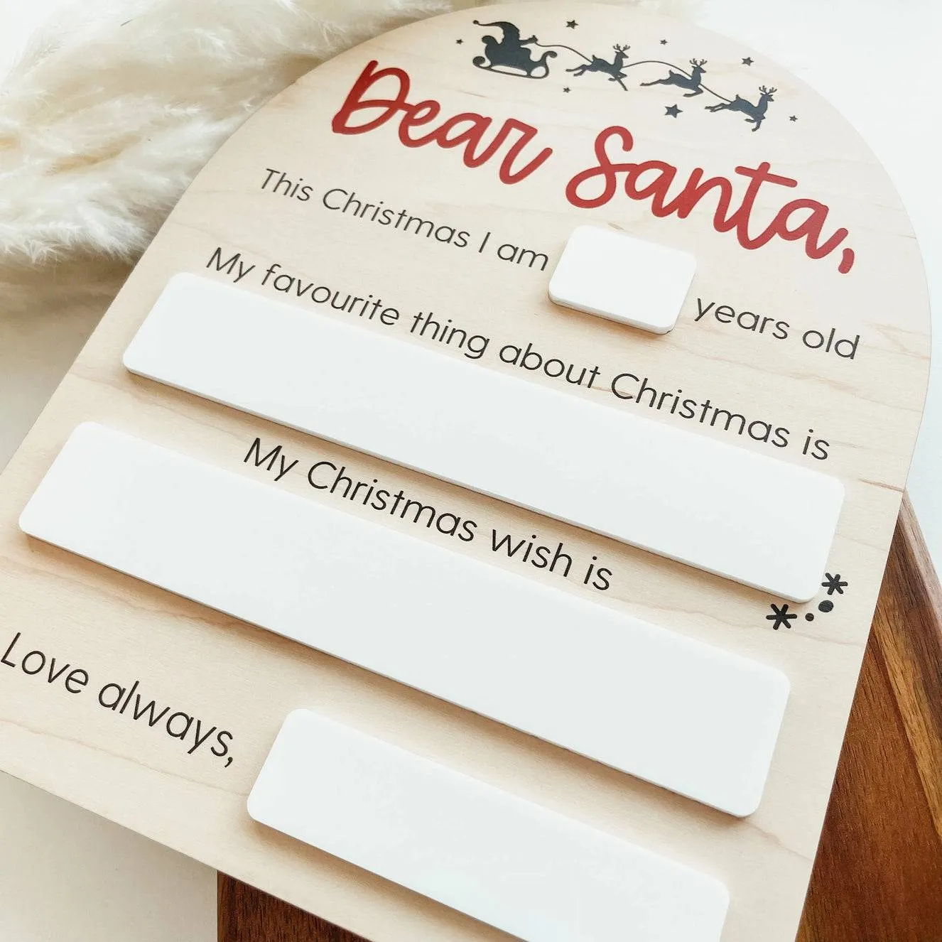 Dear Santa Dry Erase Christmas Sign (SALE)