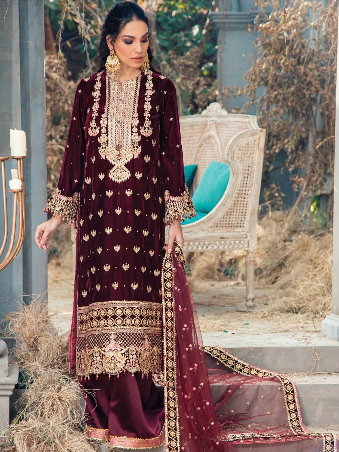 Designer Embroidered Velvet