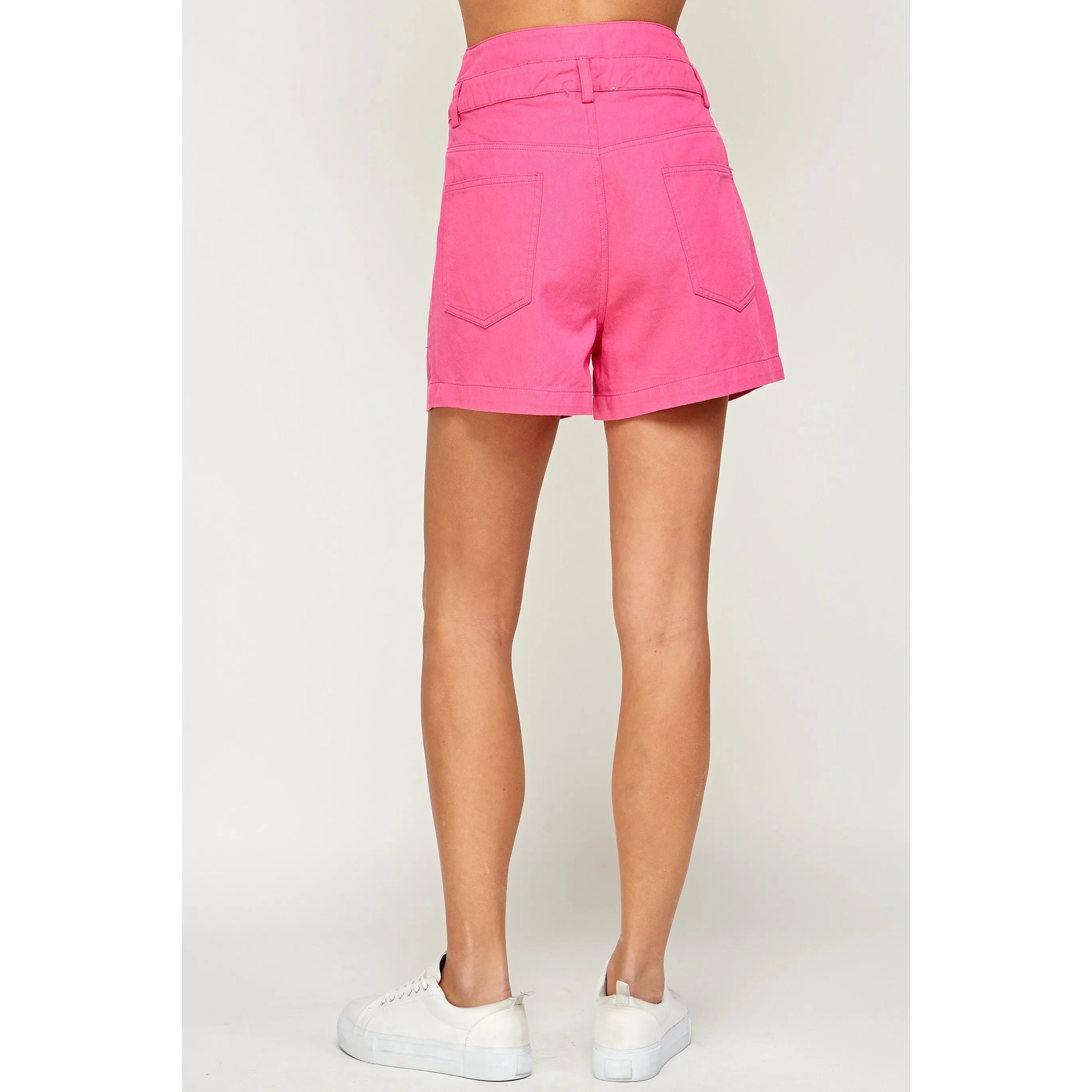 Double Button Pleated Shorts