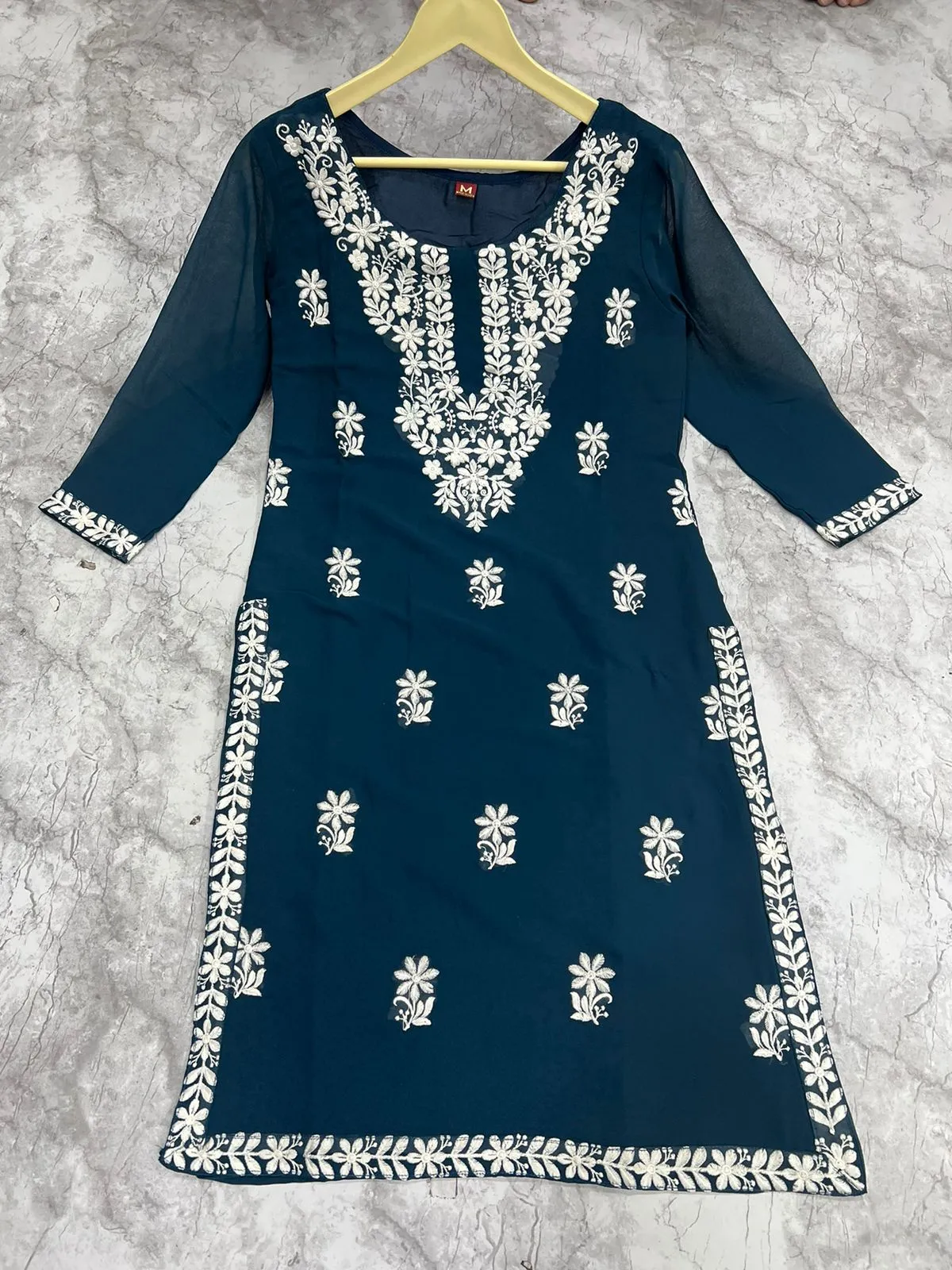 Embroidery Women's Lucknowi Kurti Tops