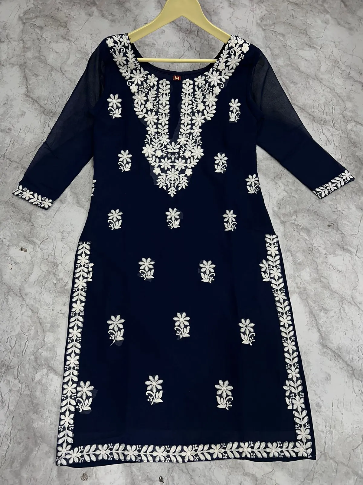 Embroidery Women's Lucknowi Kurti Tops