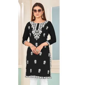 Embroidery Women's Lucknowi Kurti Tops