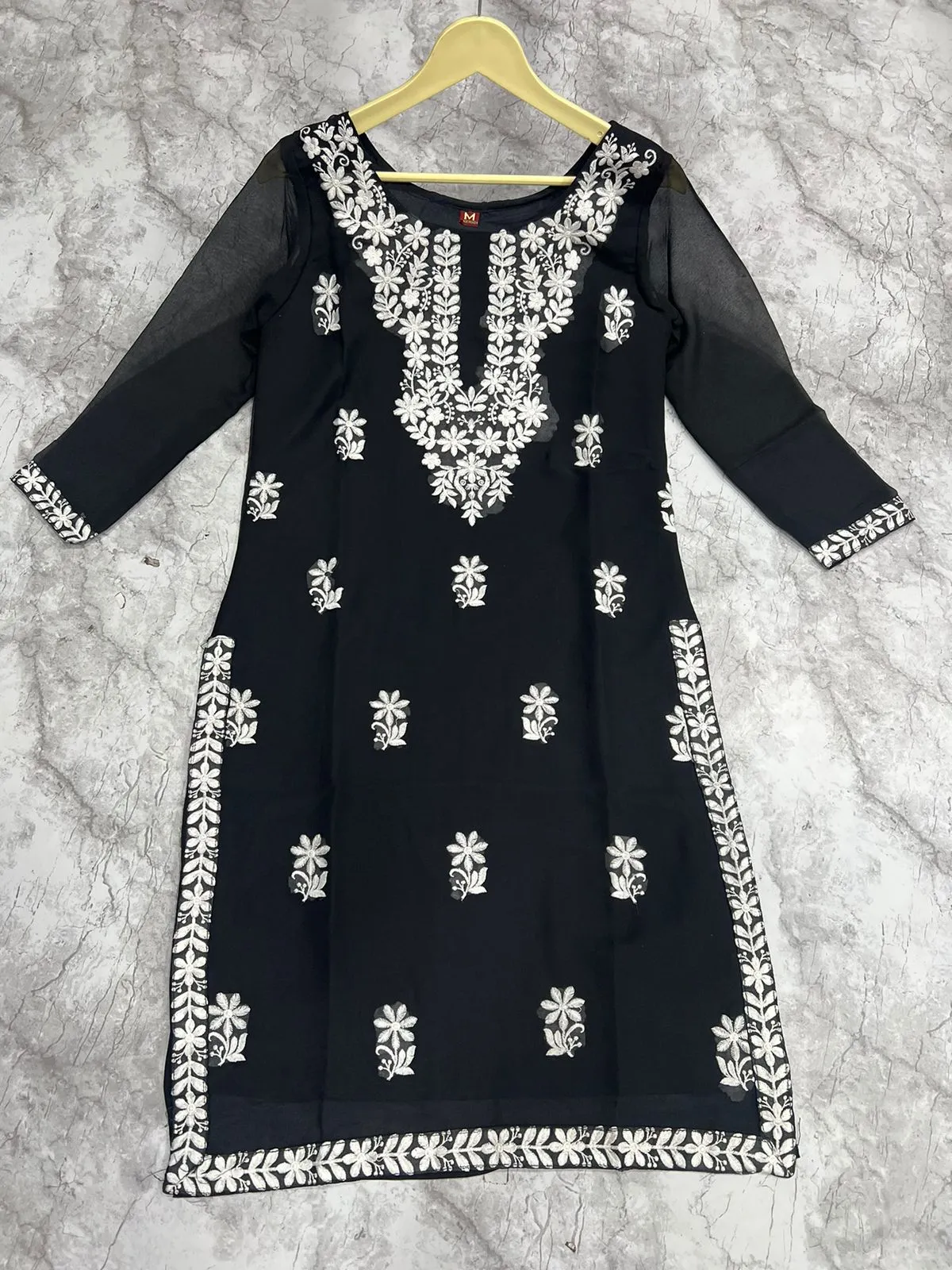 Embroidery Women's Lucknowi Kurti Tops