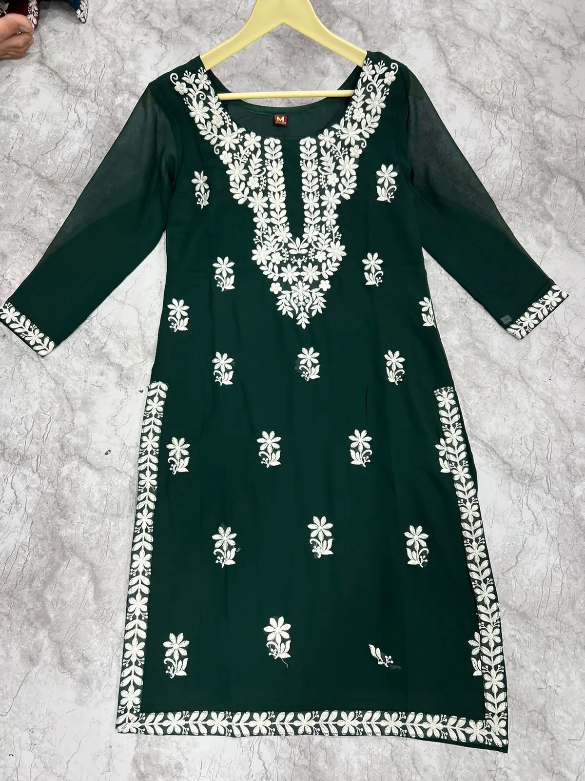 Embroidery Women's Lucknowi Kurti Tops