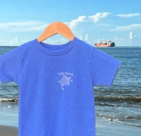 Folly Beach embroidered Toddlers Sea Turtle and Shells T-shirt