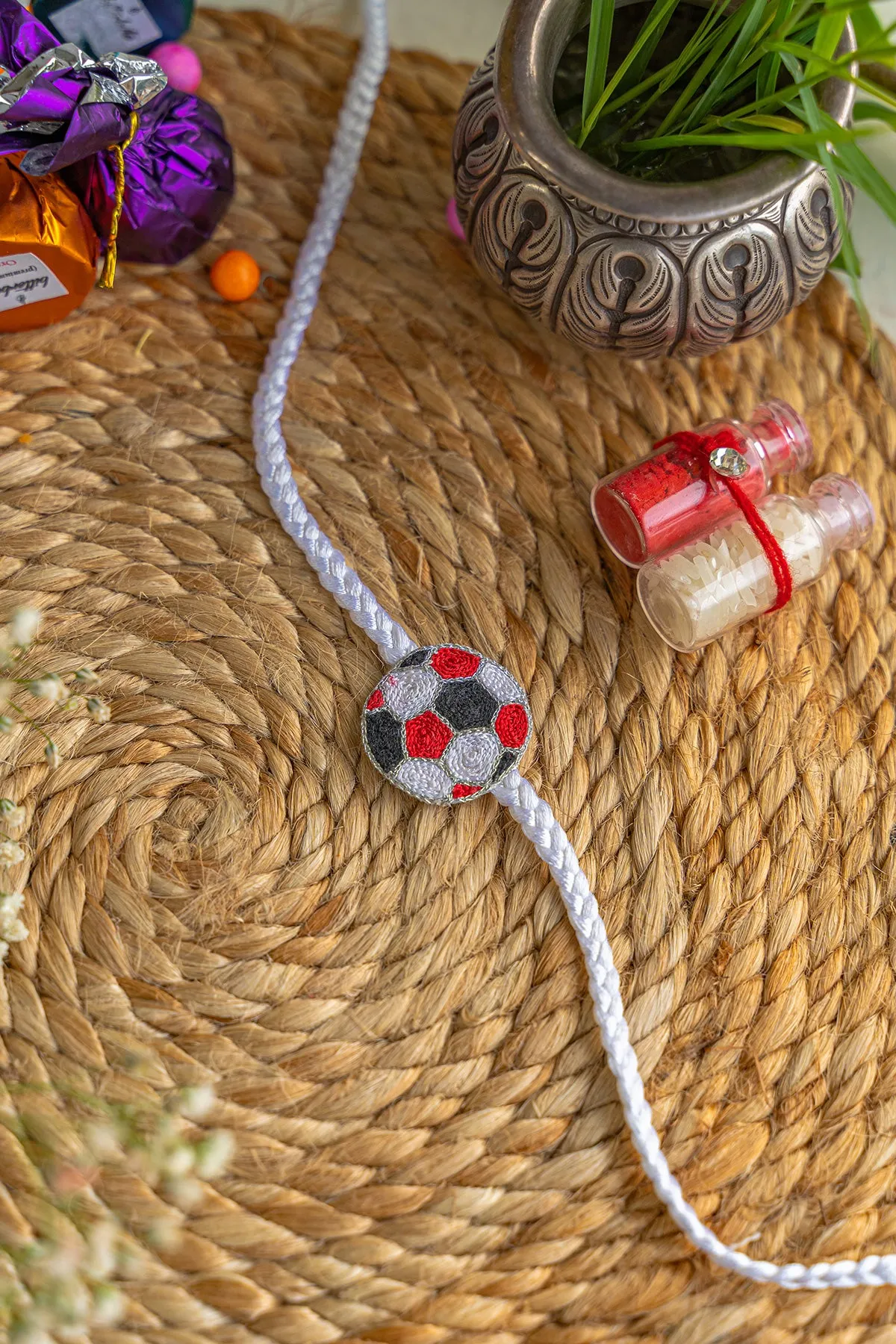 Football Embroidered Rakhi