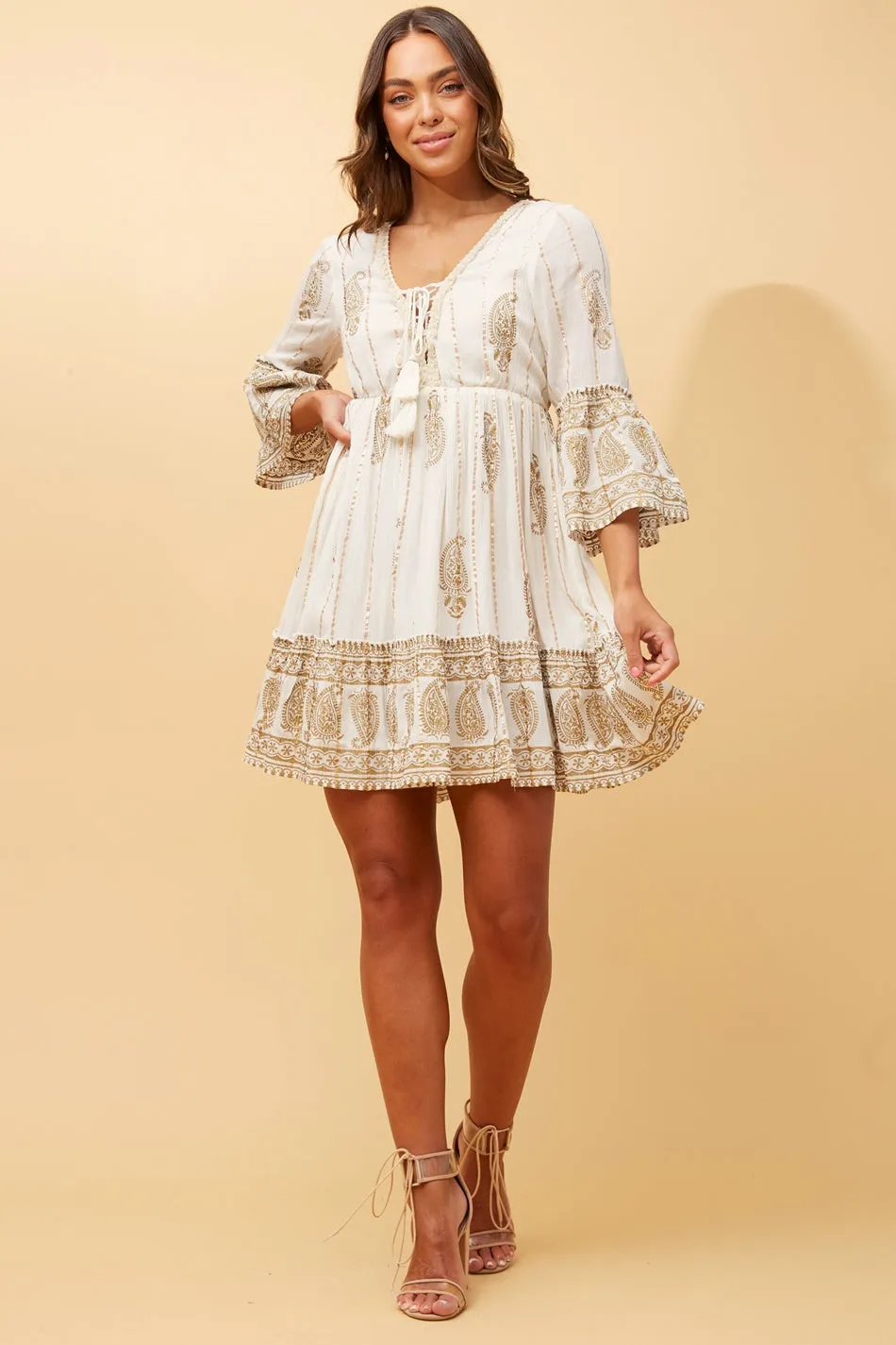 GEETA PAISLEY BOHO DRESS