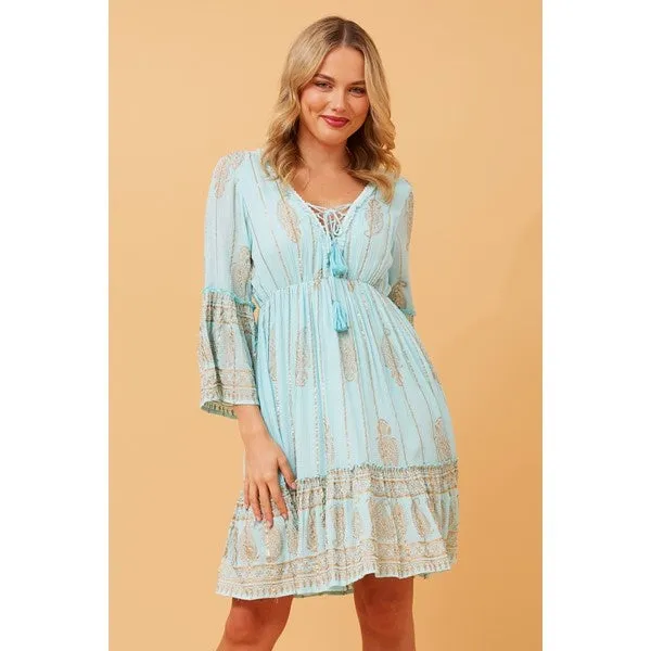 GEETA PAISLEY BOHO DRESS