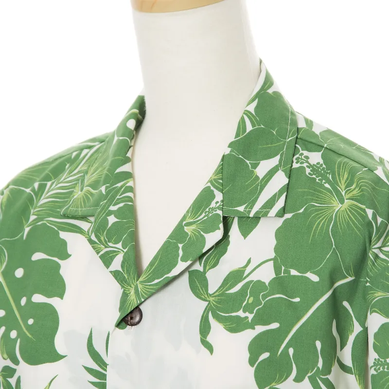 Green Hibiscus Hawaiian Shirt | Green