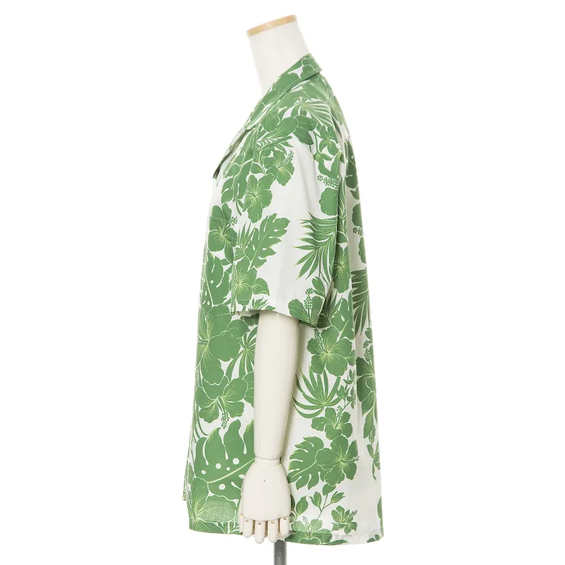 Green Hibiscus Hawaiian Shirt | Green