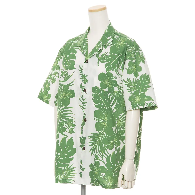 Green Hibiscus Hawaiian Shirt | Green