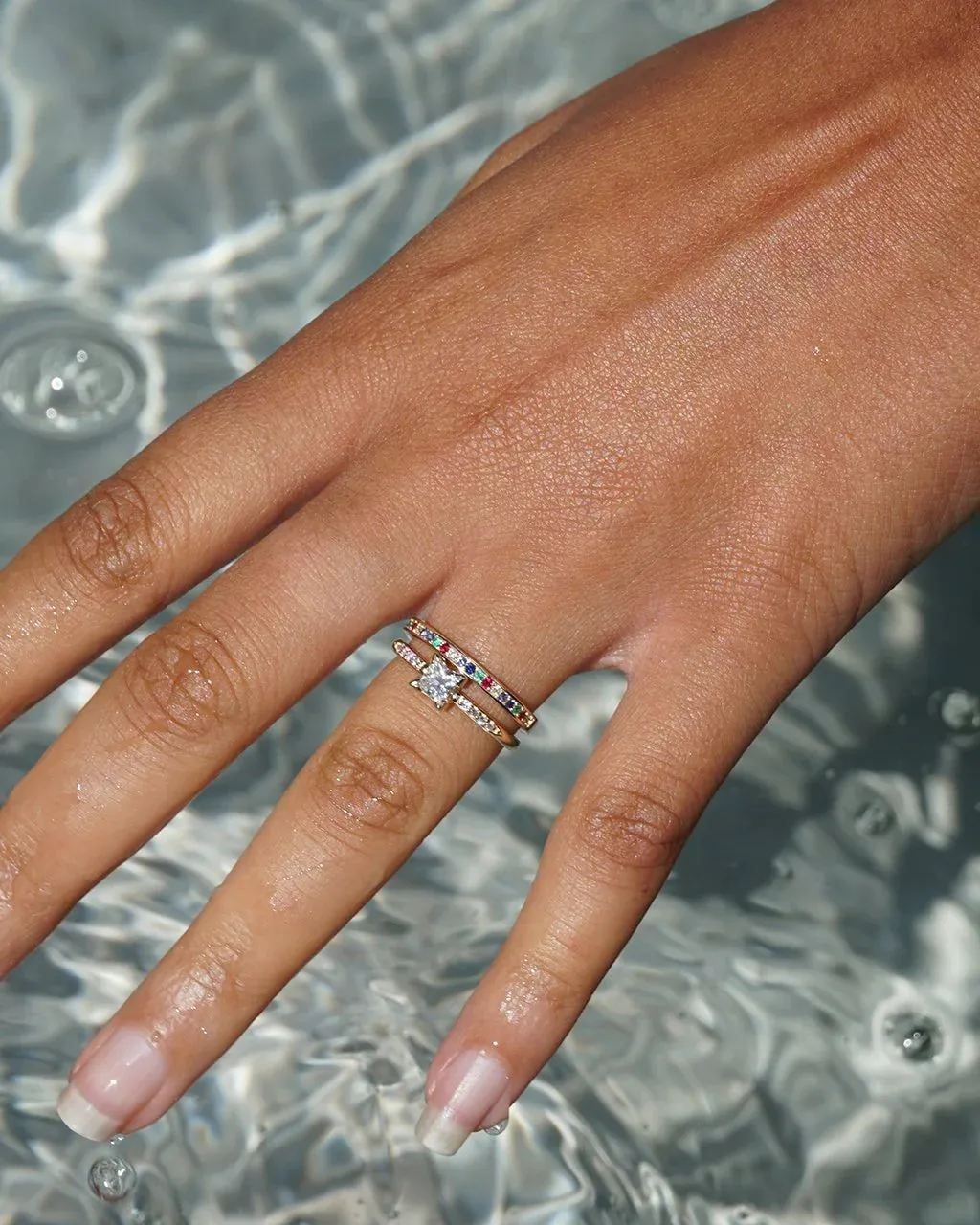 Harmony Ring with Lab-grown Diamonds and Pavé Confetti Ring