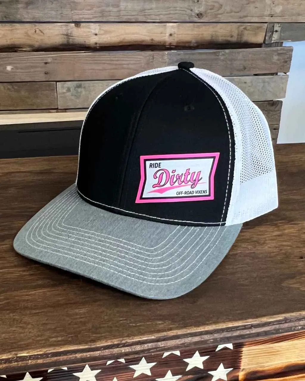 High Life Trucker Hat - Tri Black/White/Gray