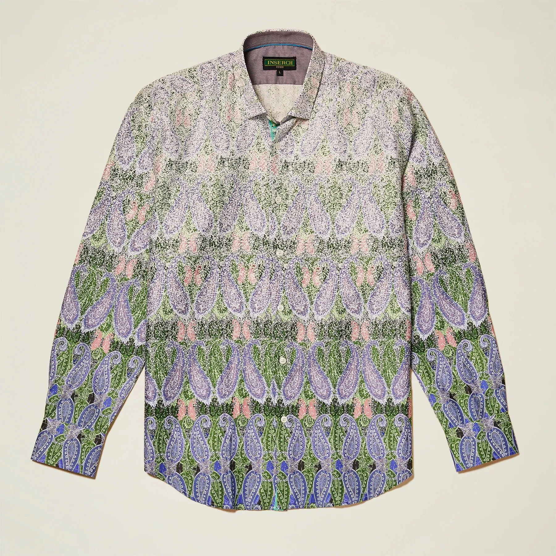 Inserch Ombre Paisley Print Shirt 2339-126 Purple