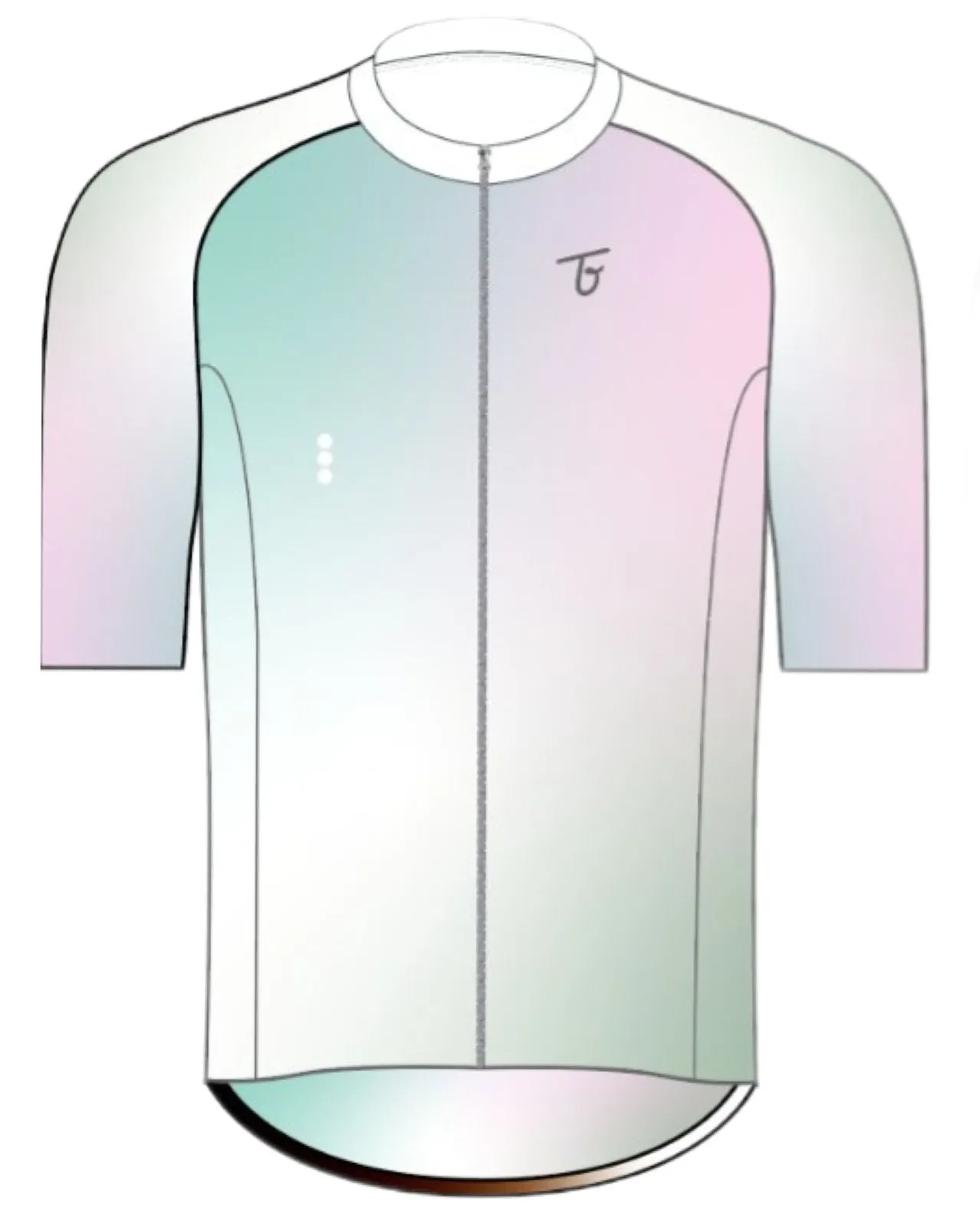 Jersey Ciclismo Hombre Route 2.0 Blanco degradé